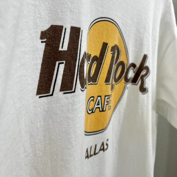Vintage 90s Hard Rock Cafe Dallas Graphic Crewneck Short sleeve T-Shirt ; Large - Picture 5 of 9